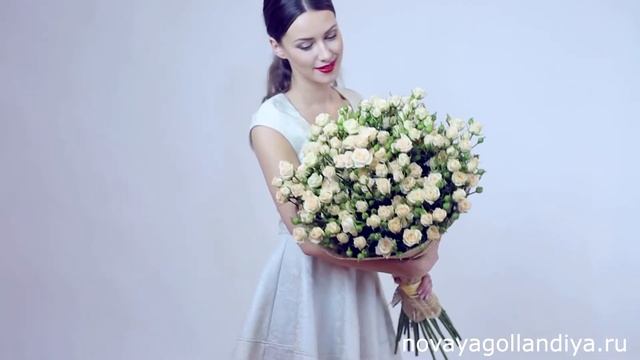 Букет 25 Кустовых роз Snowflake смотреть онлайн