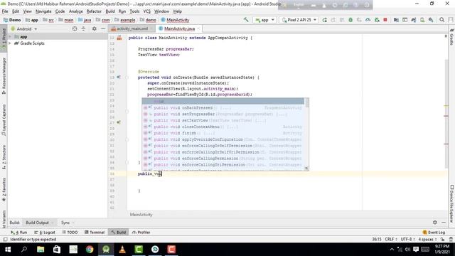 ProgressBar with Background (Percentage) Text Value - Android Studio Tutorial. смотреть онлайн