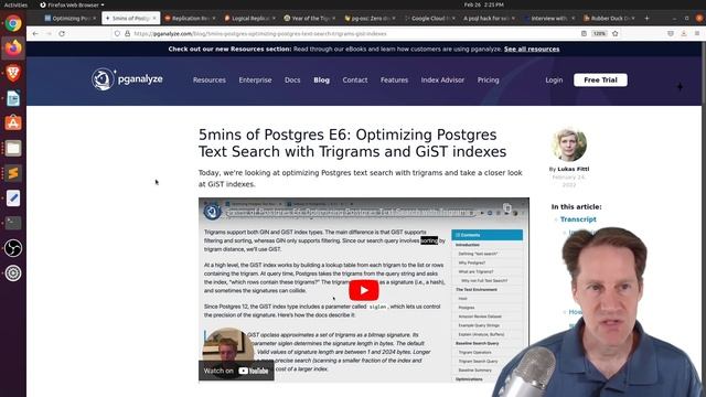 Scaling Postgres Episode 204 Optimizing Trigram Search, Replication Review, Logical Improvement смотреть онлайн