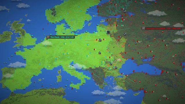 USSR vs Third Reich. 60x Speed - WorldBox Timelapse смотреть онлайн
