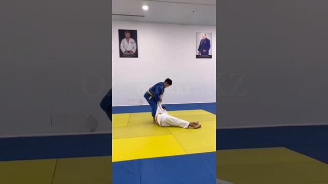 Judo Сдача на 4 КЮ оранжевый пояс, в исполнении Файзулаева Спандияра, 14 лет