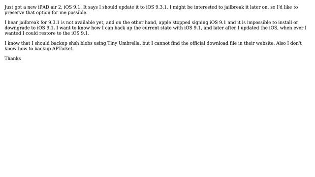 How to back up shsh blobs and APTicket in iOS 9.1 in order to be able to downgrade to it after... смотреть онлайн