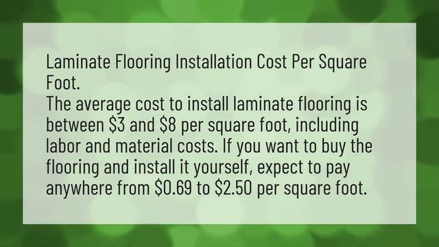 How much does it cost to install 500 square feet of laminate flooring?