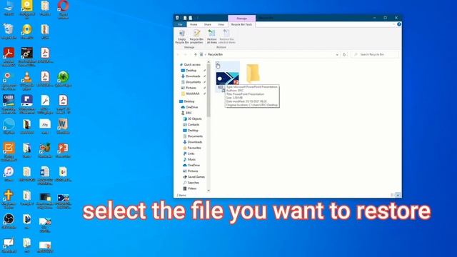 RESTORE DELETED ITEMS on the computer смотреть онлайн