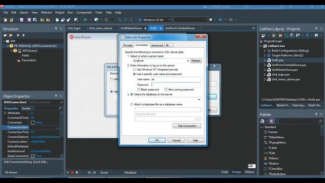 Membuat Aplikasi Desktop Dengan Delphi & Database SQL Server (PART 2) смотреть онлайн