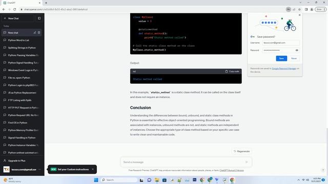 Class method differences in Python bound unbound and static смотреть онлайн