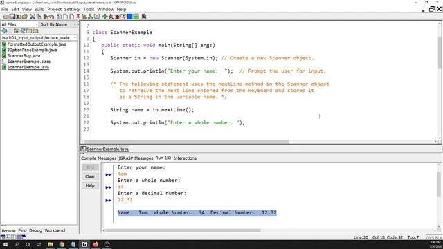 Input Using the Scanner Class смотреть онлайн