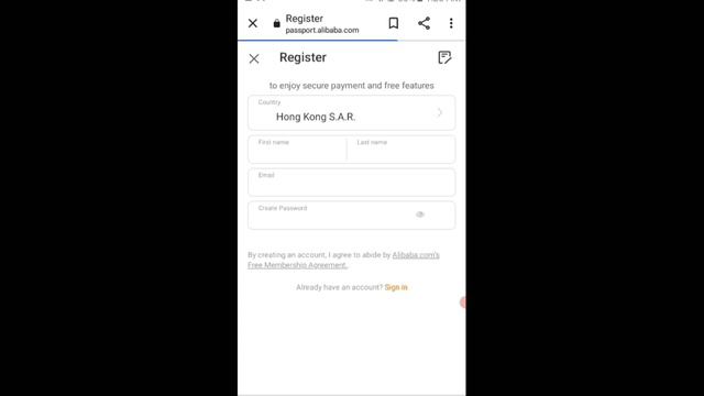 How to fix Alibaba error login unsuccessful, please return and retry when we try to sign up