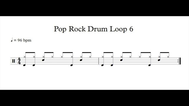 Pop Rock Drum Loop 6 (96 bpm) | Drum Groove | Drum Beat | Drum Track | Drums Only | Metronome 96 bp смотреть онлайн