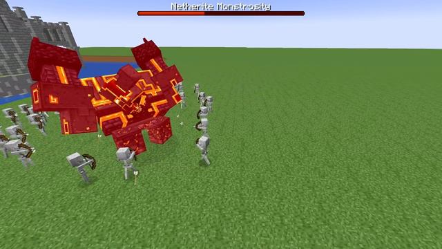 Netherite Monstrosity Vs 2000 Minecraft Mobs | 1 Vs 2000