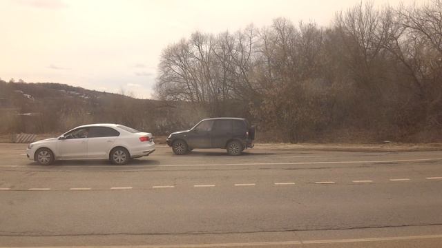 Оставил камеру в автобусе при пересечении понтонного моста + в начале участок Клишино - Мост смотреть онлайн