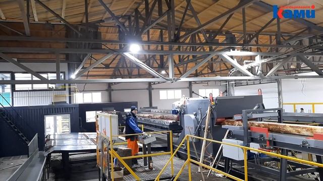 Многопильный дисковый станок KRAFTER M 110. Распиловка бруса смотреть онлайн