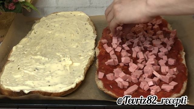 Пицца на лепешке. Мега бутерброд. Ленивая пицца. смотреть онлайн