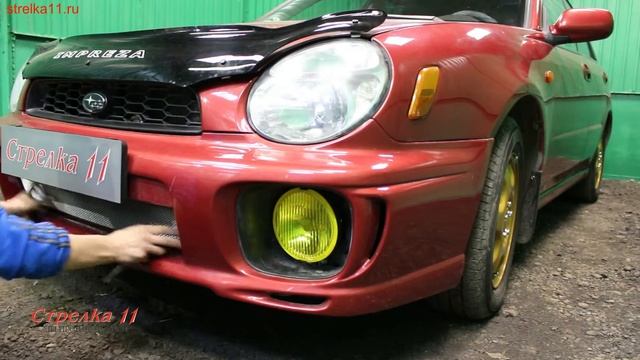 Защита радиатора SUBARU IMPREZA II 2000-2002г.в. (Хром) - strelka11.ru смотреть онлайн