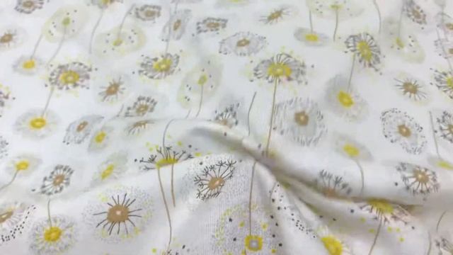 Трикотаж Кулирная гладь "Солнечный одуванчик", 1.96м(0,98м*2),Карде, хл-100%, 140гр/м.кв АРТ 18081 смотреть онлайн
