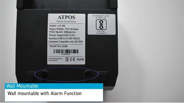 ATPOS AT-406 Bluetooth Thermal Receipt Printer | Print Receipts and Invoices from Phone | 80mm смотреть онлайн