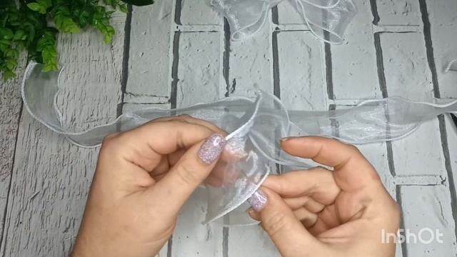 Новинка ОГРОМНЫЙ БАНТ из органзы с декоративным краем МК Банта из органзы на заколке автомат смотреть онлайн