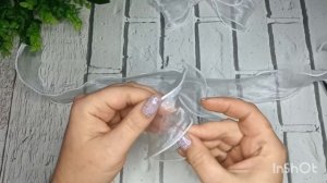 Новинка ОГРОМНЫЙ БАНТ из органзы с декоративным краем МК Банта из органзы на заколке автомат