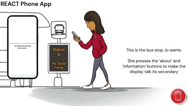 REACT Phone App triggering for accessible bus stop display audio. смотреть онлайн