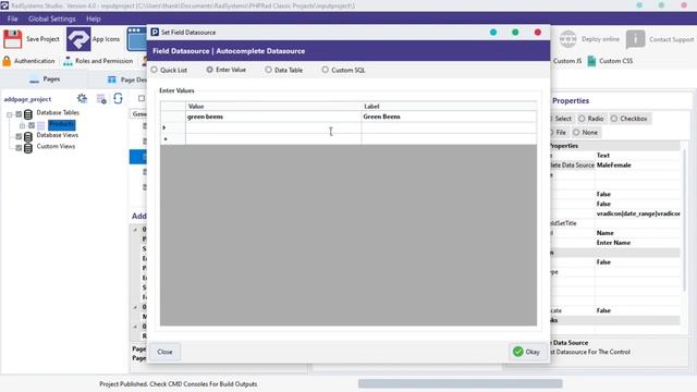 Auto Complete Data Source | Low Code | RadSystems Studio смотреть онлайн