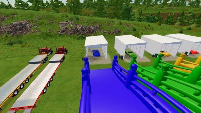 LOAD AND TRANSPORTING CHEVROLET CORVETTE 1960 & PORSCHE 911 WITH MACK TRUCKS / Farming Simulator 22 смотреть онлайн