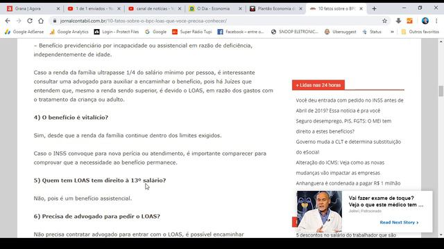 BPC /LOAS 2019: 10 FATOS E PERGUNTAS RESPONDIDAS DA NOVAS REGRAS PRA RECEBER O MANTER SEU BENEFÍCIO смотреть онлайн
