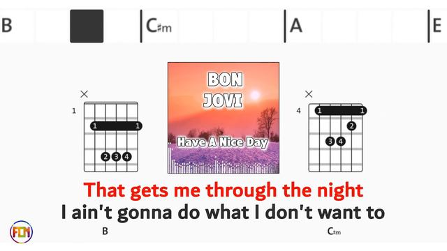 BON JOVI - Have A Nice Day FCN GUITAR CHORDS & LYRICS - ONLY DRUMS смотреть онлайн