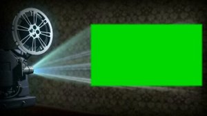 Футаж Экран с кинопроектором хромакей