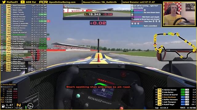 iRacing | AOR Formula Renault 2.0 - Season 8 Round 4 - Silverstone смотреть онлайн