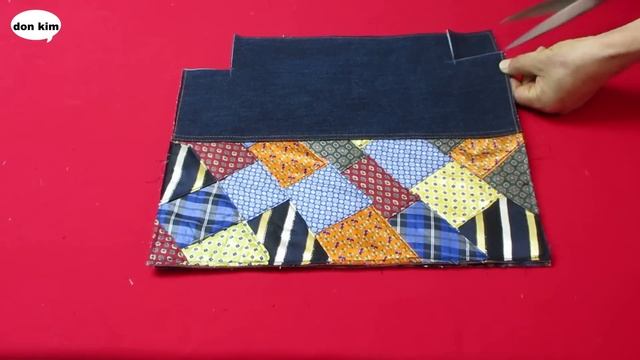 DIY오래된 넥타이 절대 버리지 마세요!명품이 됩니다!/Old Necktie Patchwork Tote Bag/shoulder Bag
