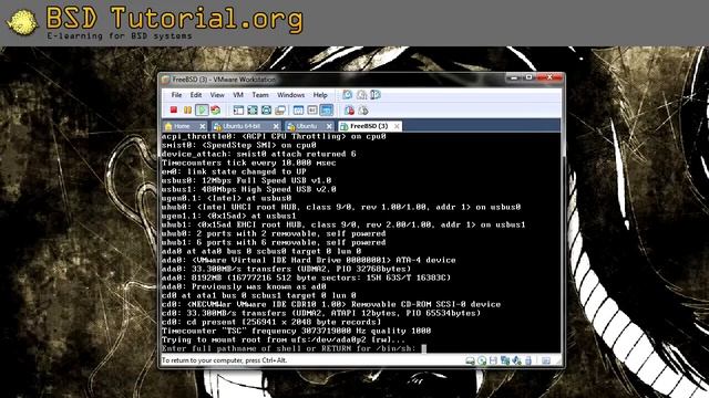 FreeBSD - reset root password смотреть онлайн