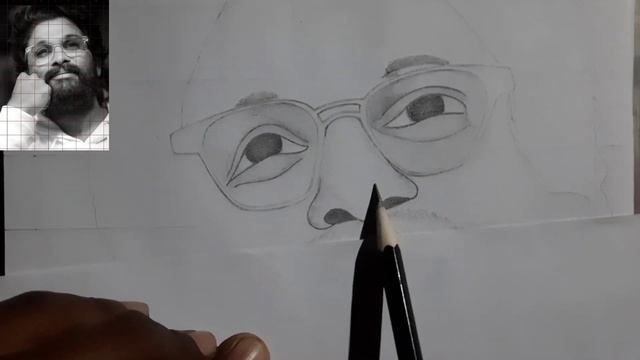my third video//Allu Arjun painting//Allu Arjun sketch//Allu Arjun pic//Sameer // painting// смотреть онлайн
