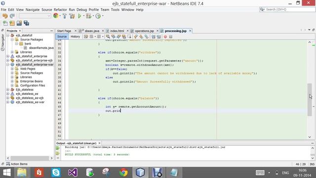 EJB Statefull in netbeans(Part 2) смотреть онлайн