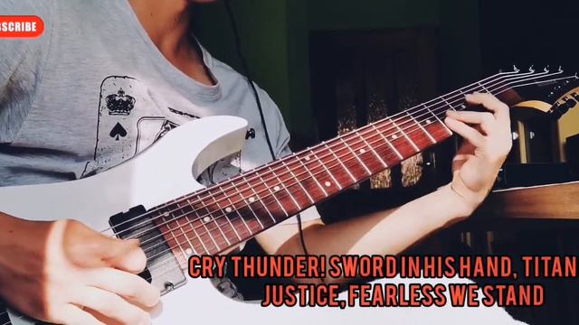DRAGONFORCE - Cry Thunder (guitar Cover By VTGG) + SCREEN LYRICS
