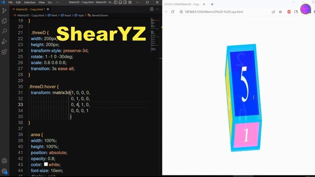 What 16 Parameters do in Matrix3d() CSS Function смотреть онлайн