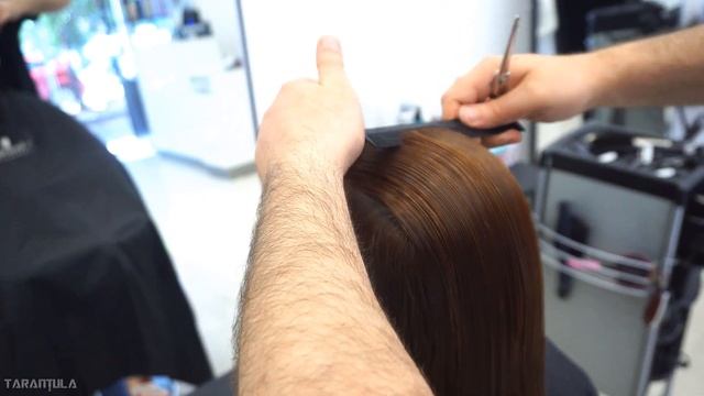 AMAZING HAIRCUT | Classic Blunt Bob Haircut |TUTORIAL| GINGER COLOR смотреть онлайн