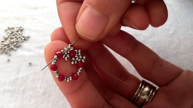 Boncuk küpe yapımı / bead earrings making / изготовление сережек из бисера смотреть онлайн
