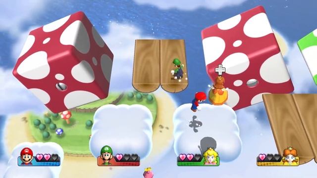 Mario Party 9 - Minigames - Mario Vs Peach Vs Daisy Vs Luigi