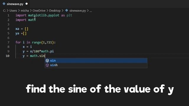 PLOT SINE WAVE RADIAN WITH PYTHON |How to create a graph using python смотреть онлайн