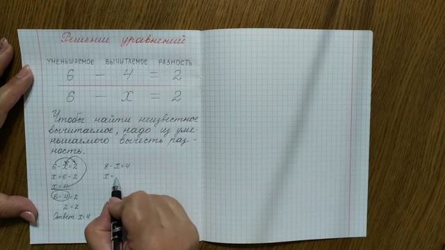 Математика. Как решать уравнения на нахождение вычитаемого. смотреть онлайн