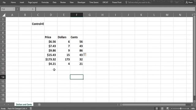 Using Control + E and Flash Fill In Excel смотреть онлайн