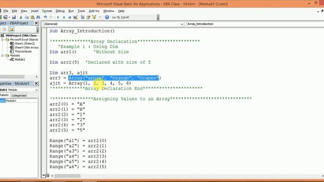 VBA Automation Series - 14 (VBA Arrays Introduction with easiest way) смотреть онлайн