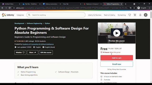 Udemy - Python, AWS, Front-End Development courses are available for free | Tech For Dummies |Hurry смотреть онлайн