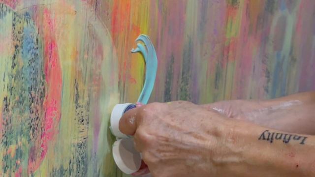 Abstract painting in process. INVISIBLE LIGHT # process 2/Healing paintings/Véronique Massie Audeye смотреть онлайн