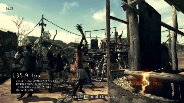 Resident Evil 5 Benchmark - 1920x1080 - High Quality - Intel i7 4770K + Nvidia GTX 1070 смотреть онлайн