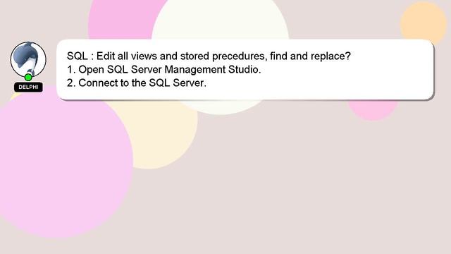 SQL : Edit all views and stored precedures, find and replace? смотреть онлайн
