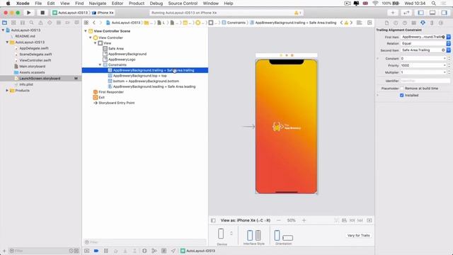 Setting Constraints & working with the Safe Area Xcode | AutoLayout IOS,Xcode,Swift : Lesson 3 смотреть онлайн