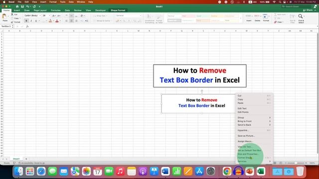 How to Remove Text Box Border in Excel смотреть онлайн