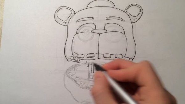How to draw Freddy Fazbear jumpscare from Five Nights at Freddy's  (FNaF) drawing lesson
