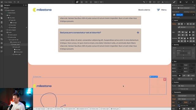 12. Advanced Webflow development tutorial: the FOOTER смотреть онлайн